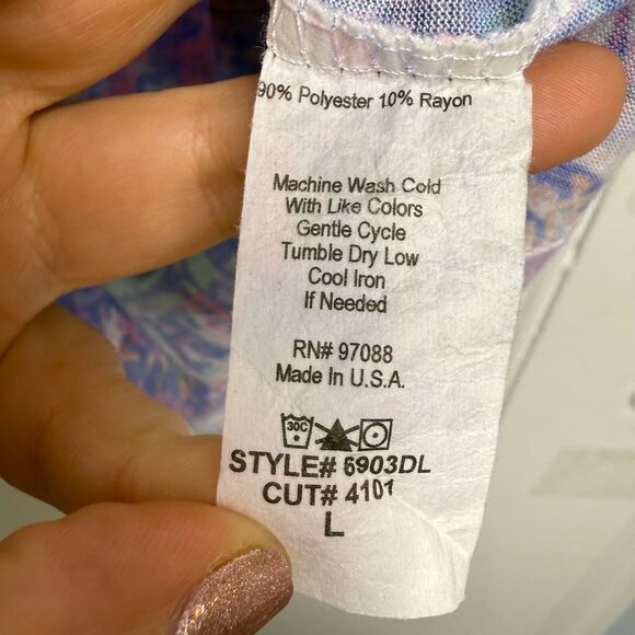 Delias Tank Womens Large Y2K Colorful Racerback Made in USA VTG Surf Top - Picture 3 of 6